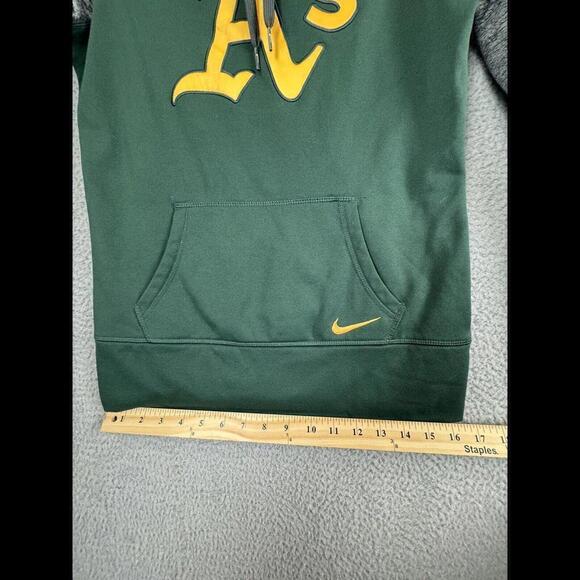 Nike Oakland Athletics As Womens SP Green Gray Pullover Logo Baseball Hoodie - Picture 8 of 11